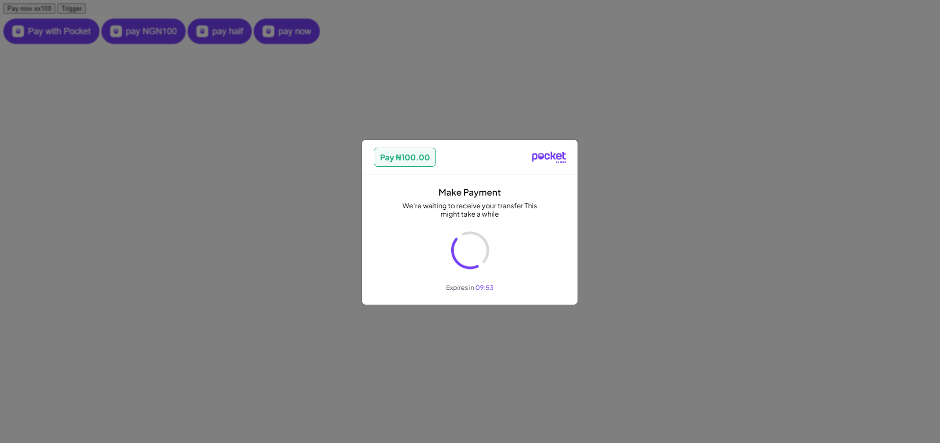 Confirm payment